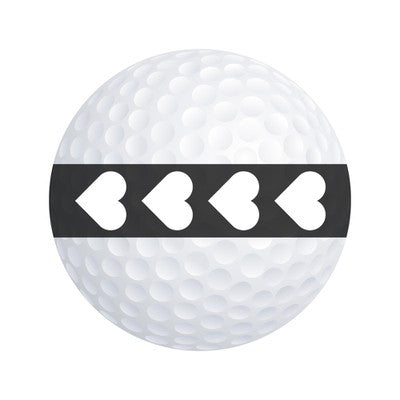 LAB Director Force White Heart Sight Line Marked Golf Balls